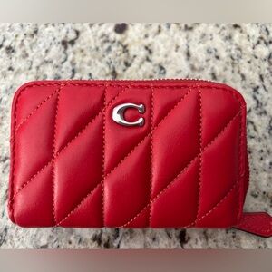 Coach Red Zippy Puffer Wallet EUC